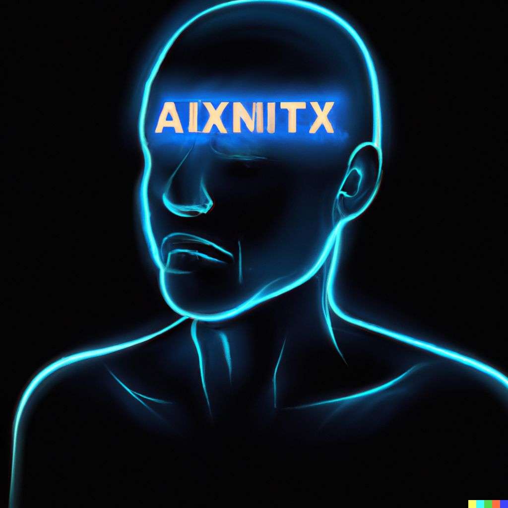a representation of anxiety, digital art, 3D style